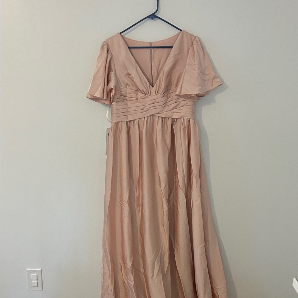 Azazie Blush Maxi Dress